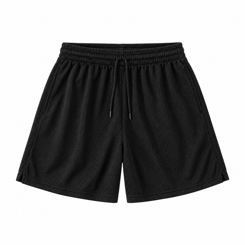 Black mesh shorts