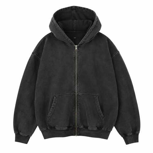 Black zip hoodie
