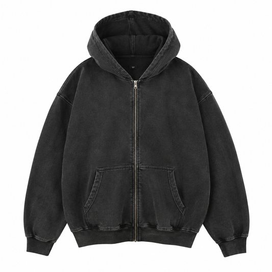 Black zip hoodie