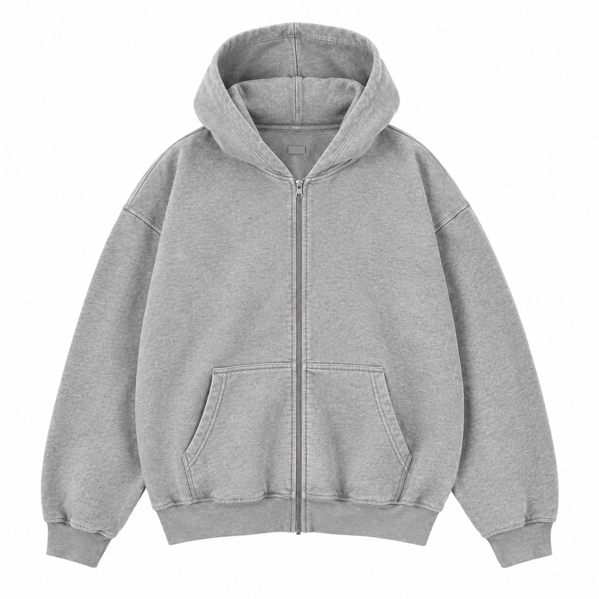 Grey zip hoodie