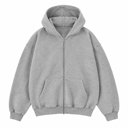 Grey zip hoodie