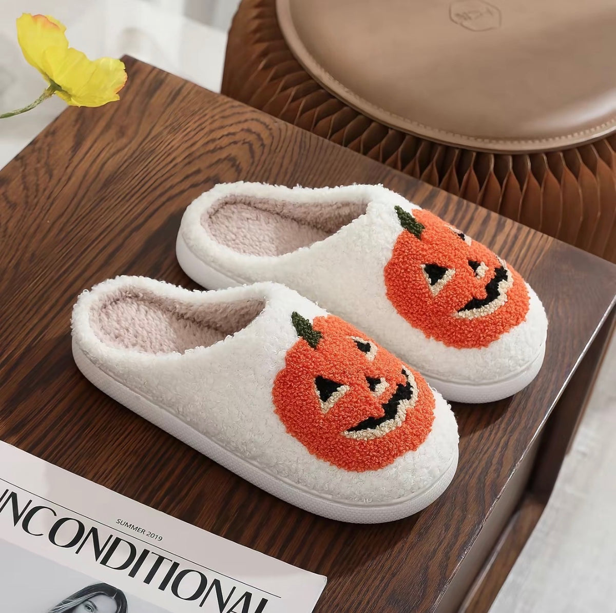 Halloween Pumpkin Slippers