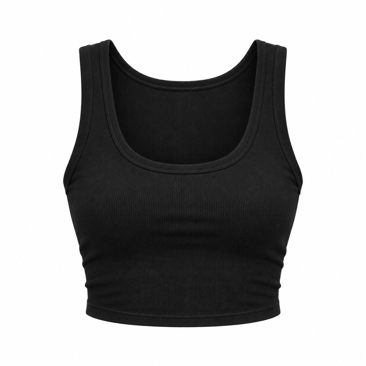 Black cropped tank top