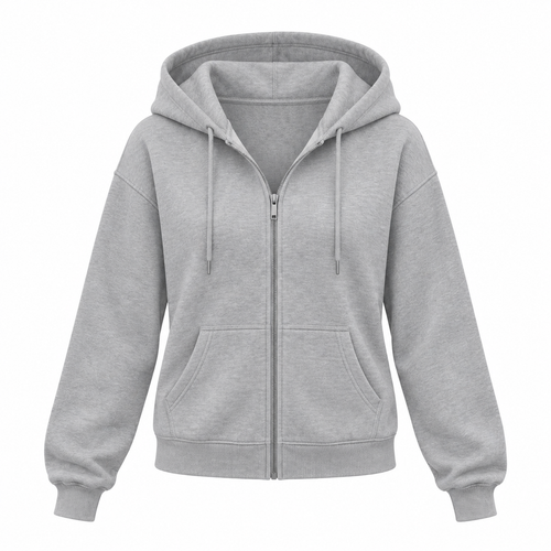 Grey zip hoodie