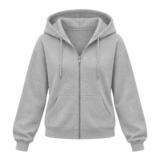 Grey zip hoodie