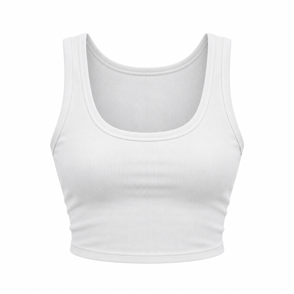 White cropped tank top