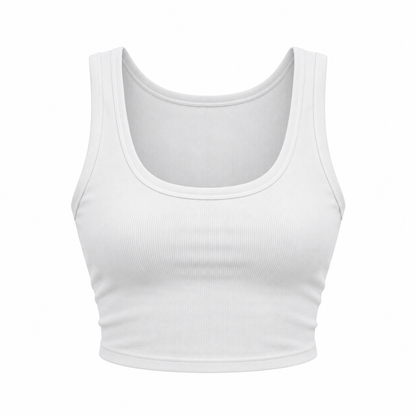White cropped tank top