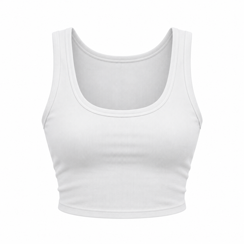 White cropped tank top