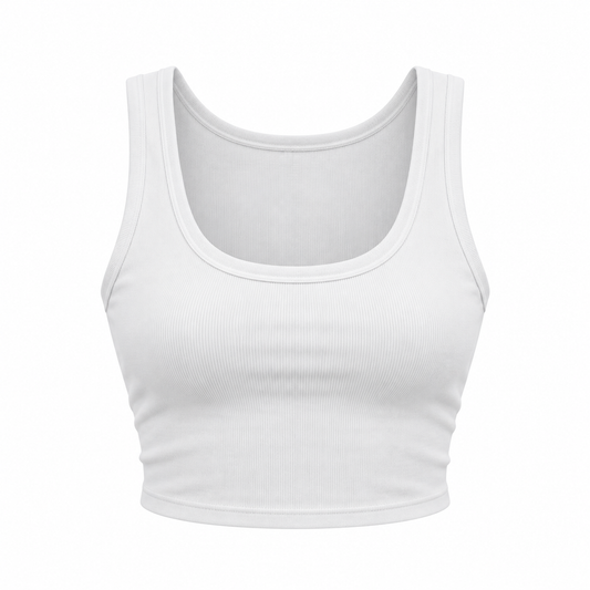 White cropped tank top