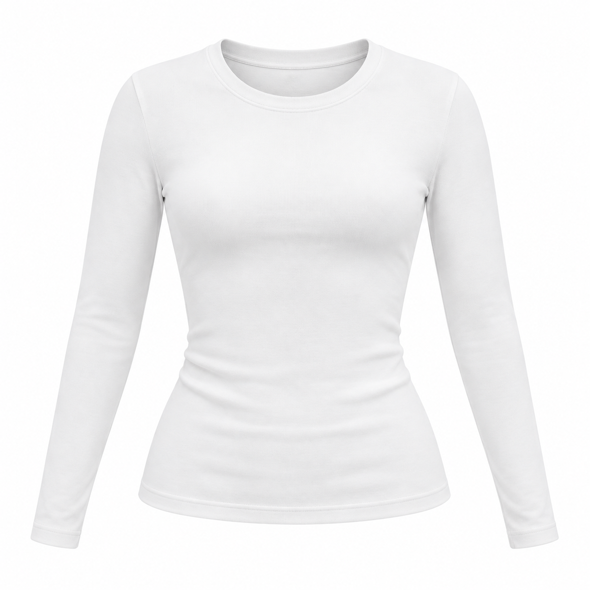 White fitted long sleeve