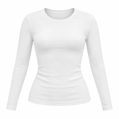White fitted long sleeve