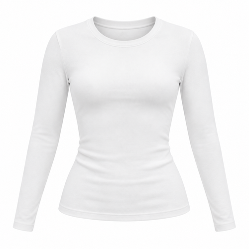 White fitted long sleeve