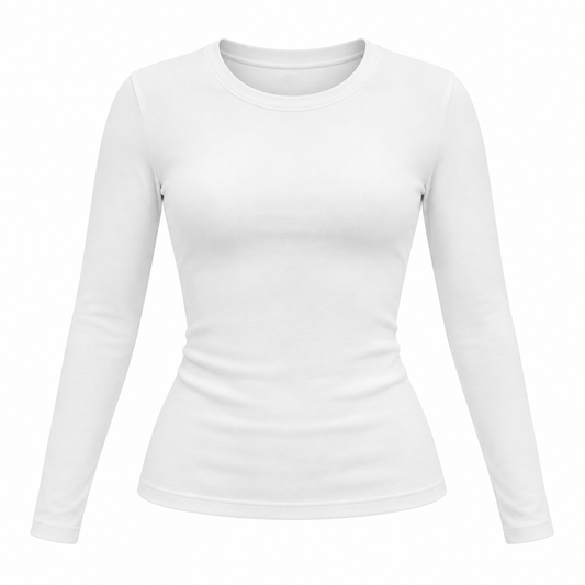 White fitted long sleeve
